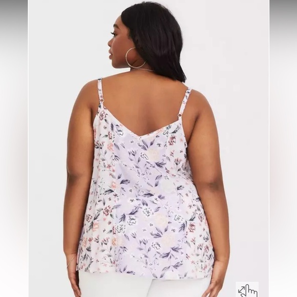Torrid Purple & Pink Floral Challis Swing Cami Sophie - Picture 5 of 5